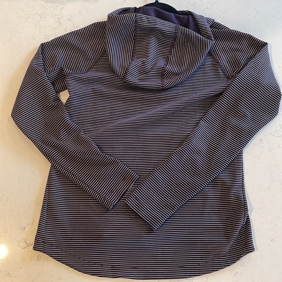 Columbia Cowl Neck Hoodie with Purple Stripes - Picture 2 of 4